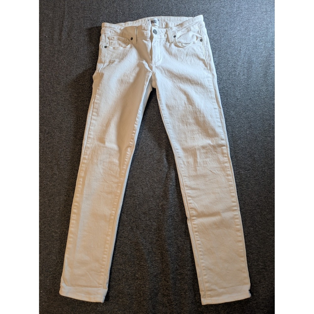 PAIGE Jeans Womens White Denim Size 28 Skinny‎ Skyline Ankle Peg